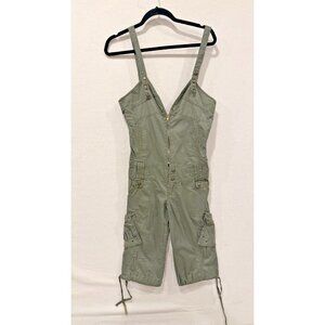 Squeeze Brand cargo style capri overalls 100% cotton sz 5/6